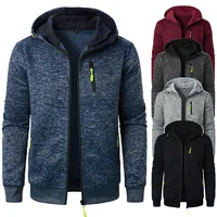 New Men's Sports Fitness Casual Sweatshirt Cardigan Hooded Jackets Cardigan Hooded Sweatshirts Baseball Jacket 1