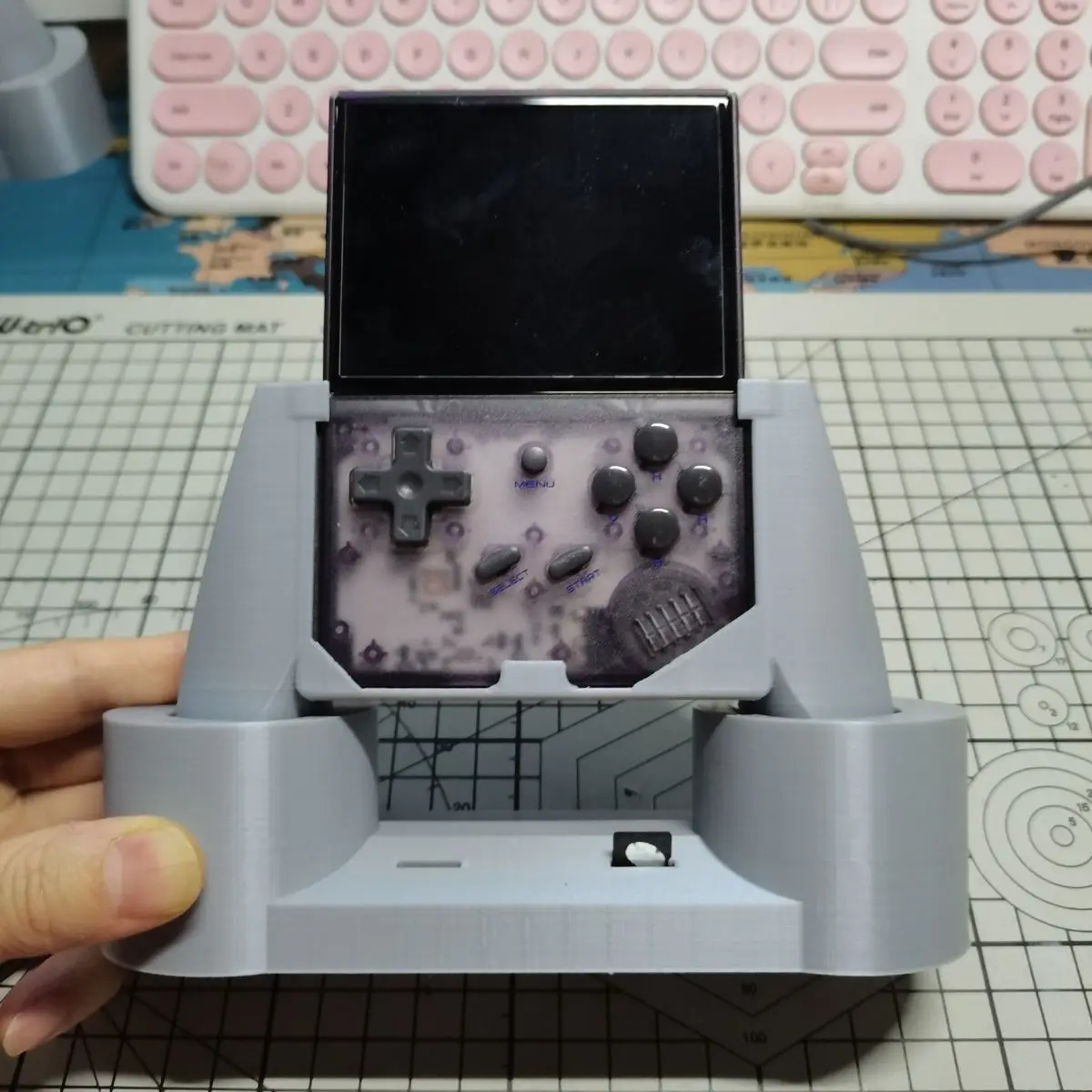 Gamepads Grip Anbernic RG35XX Gamepads Grip Handle Palm Base Bracket Stands 3D Printing