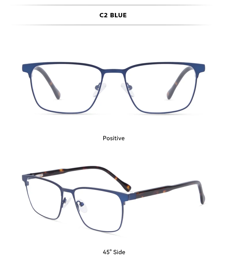 Kansept Women's Full Rim Square Alloy TR 90 Reading Glasses 6
