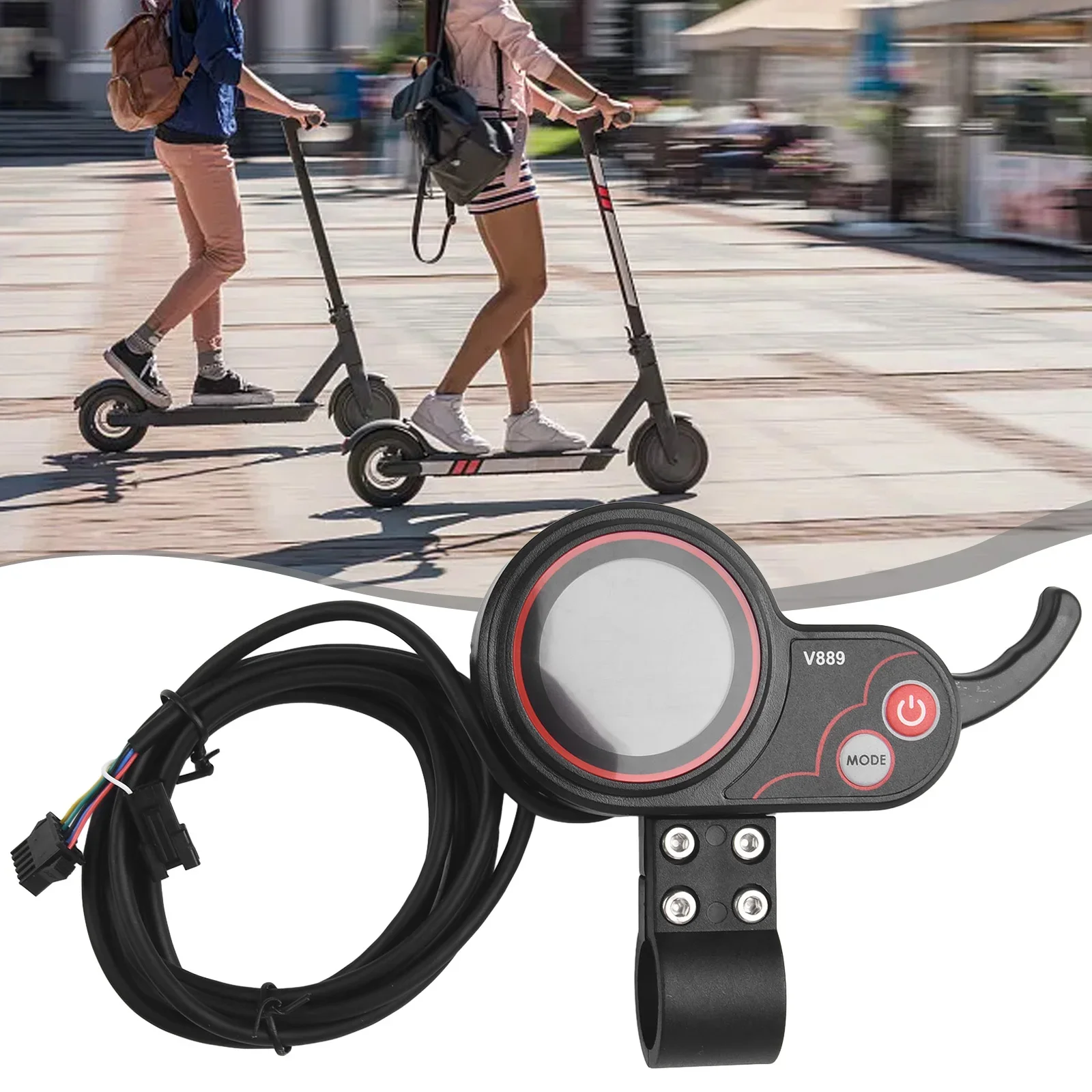 Ebike Display For No.2 Protocol Hook Finger Throttle Meter SM Electric Scooter V889 Color 6PIN SM