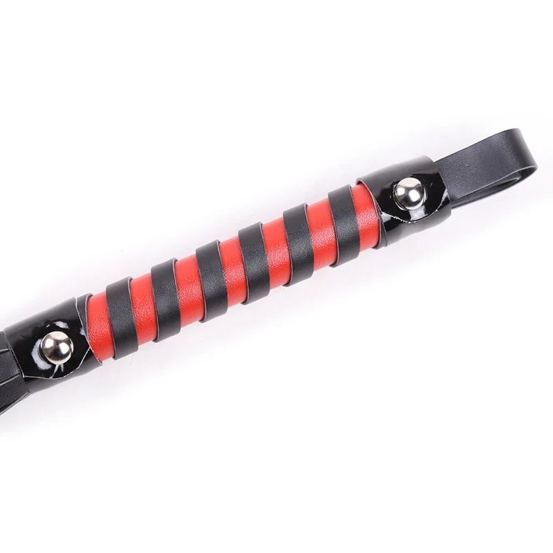 70cm Rivet Inlay Handle Leather Tassels Horse Whip Riding Crop Flogger Paddle Slapper Horse Training Dressage Whips