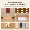 VEVOR Far Infrared Wooden Sauna Room Home Sauna Spa for Person Low EMF Far Infrared Hemlock Wood Sauna with Tempered Glass Door 4