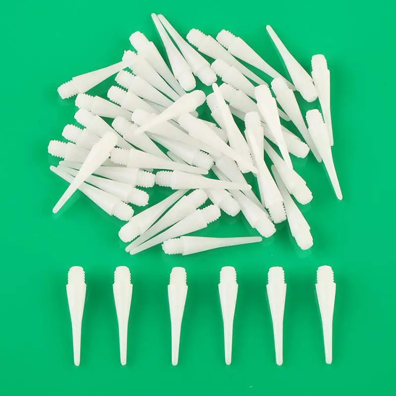 

50PCS Soft Plastic Tips Points Needle Replacement Dart White Parts New Safety Plastic Dart Head Accessories
