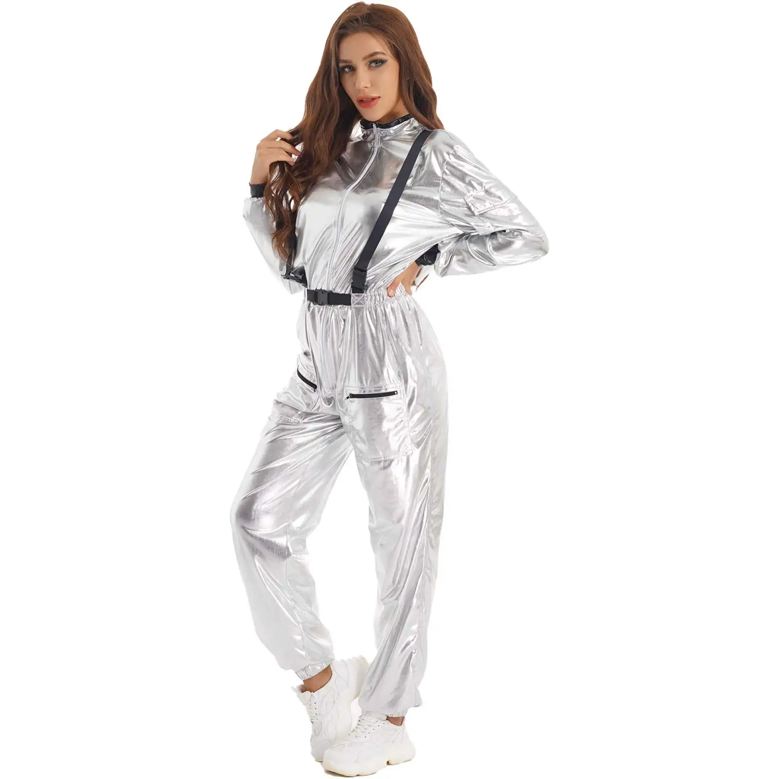 silver metallic alien dress Silver Metallic Alien Dress Alien Superstar Top and Skirt Set Efia Fashions