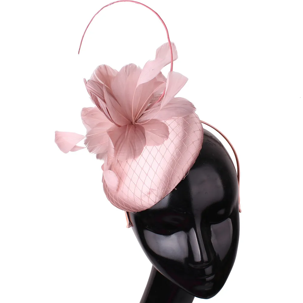 Fascinator Stirnband Braut – Roter Haar-Accessoire Mit Netz Für Hochzeit, Teeparty & Festliche Anlässe