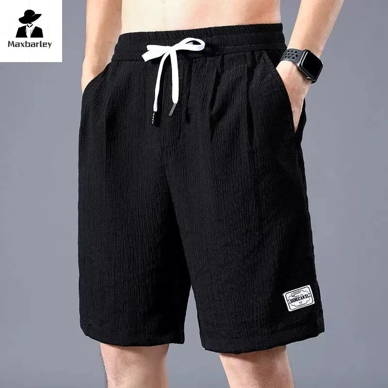 

Шорты Lce мужские шелковые, тонкие Спортивные укороченные штаны, свободные прямые дышащие, модные повседневные баскетбольные шорты