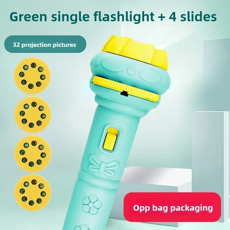 Flashlight Projector Torch Lamp Toy Cute Cartoon Creativity Toy Torch Lamp Flashlight Projector Toy Baby Sleeping Story Book