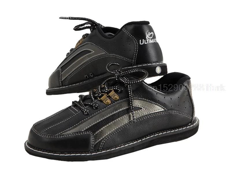 Women Men Genuine Leather Bowling Shoes Unisex Changeable Sole