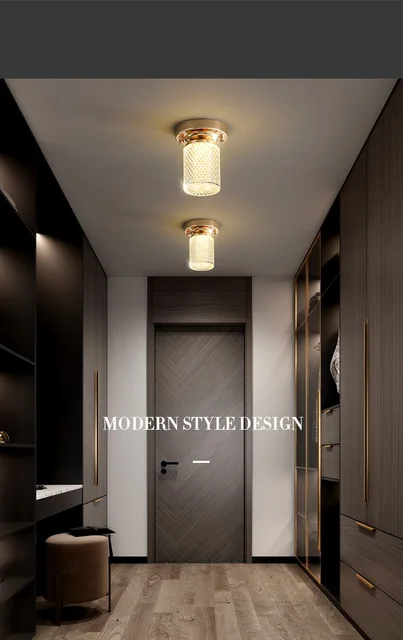 モダンで豪華なデザインのクリスタルLEDシーリングライト,屋内