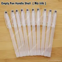 10/20/30/50/100Pcs Set No Ink Empty Transparent Gel Pen Handle Shell For Office School Writing Stationery Accessories Supplies 1
