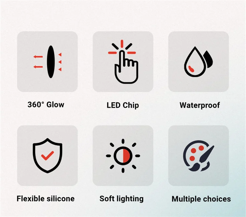 Description Picture 3 of itemFlexible Silicone LED Light Strip 360 Degree Luminous Round Neon Light Strip DIY Decorative Indoor Outdoor Lighting Pendant Lamp