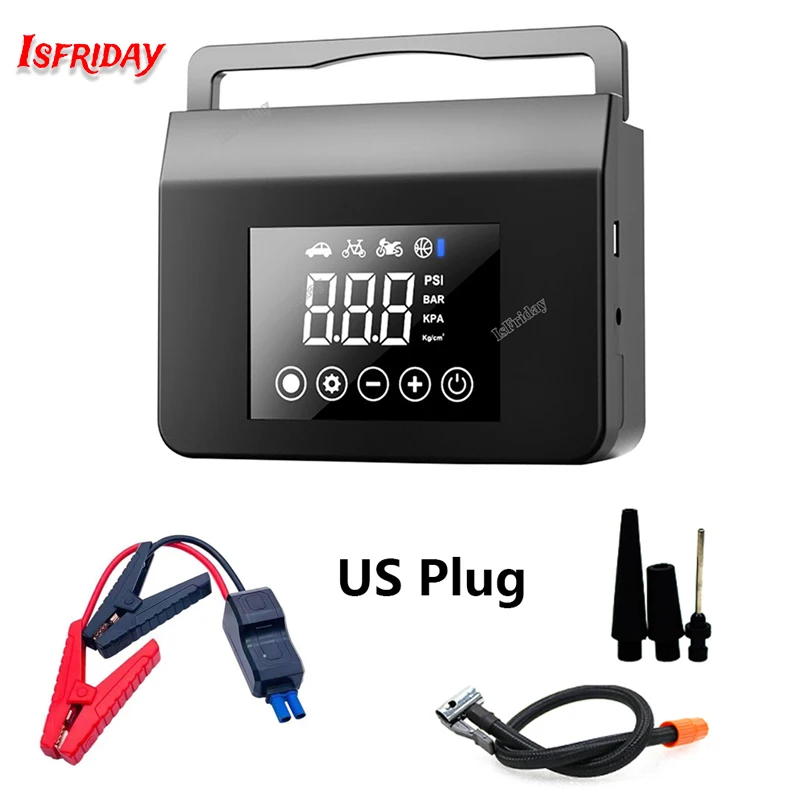 Jump Starter with Air Compressor,12V Car Jump Starter,Battery Booster Power  Pack,Powerbank,Portable Electric Car Tire Inflator, Digital Tyre Inflator