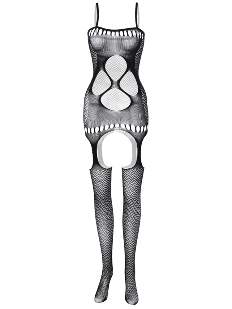 Underwear Men's One-piece Full Body Stockings Clothes Erotic Mesh Tight Lingerie For Gentlemen Boyfriend Sleepwear