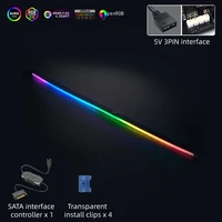 ไฟ LED นีออนดิจิตอล OGXLED สำหรับตกแต่งเคสคอมพิวเตอร์ แถบไฟ LED ARGB 5V 3PIN AURA Addressable Sync 4