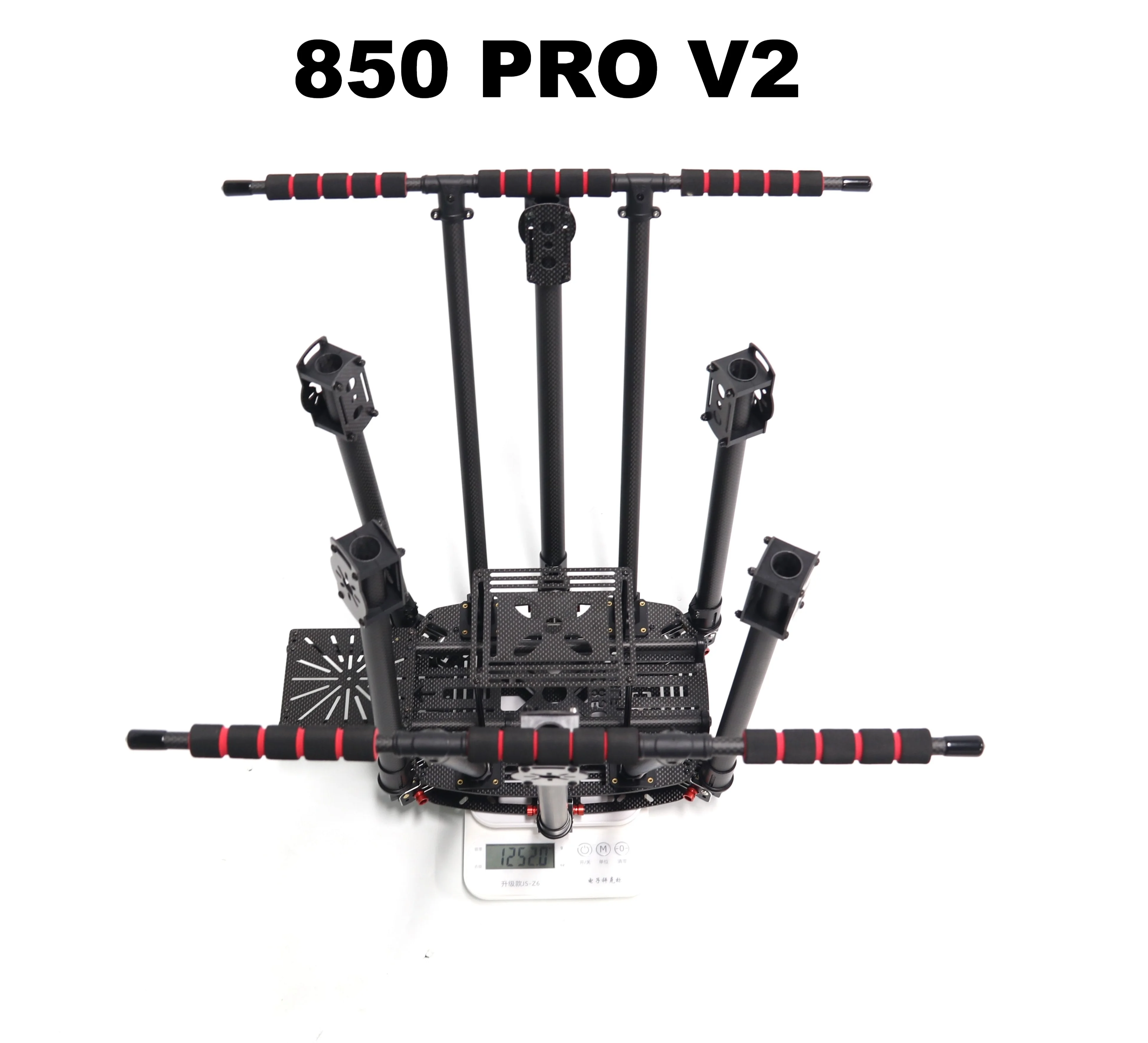 ZD850 Full Carbon Fiber 850mm Hexa-Rotor Frame BLHELI 40A ESC Pixhawk 6C PRO 2.4