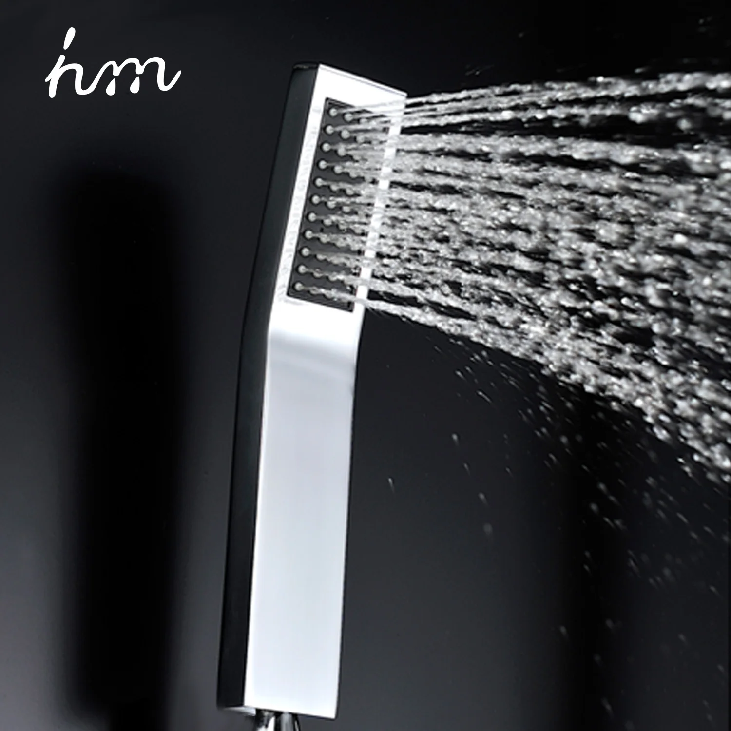 hm Modern Embed Ceiling LED Shower System Bathroom Thermostatic Rain Showerhead Faucets Set With Remote Control Lights