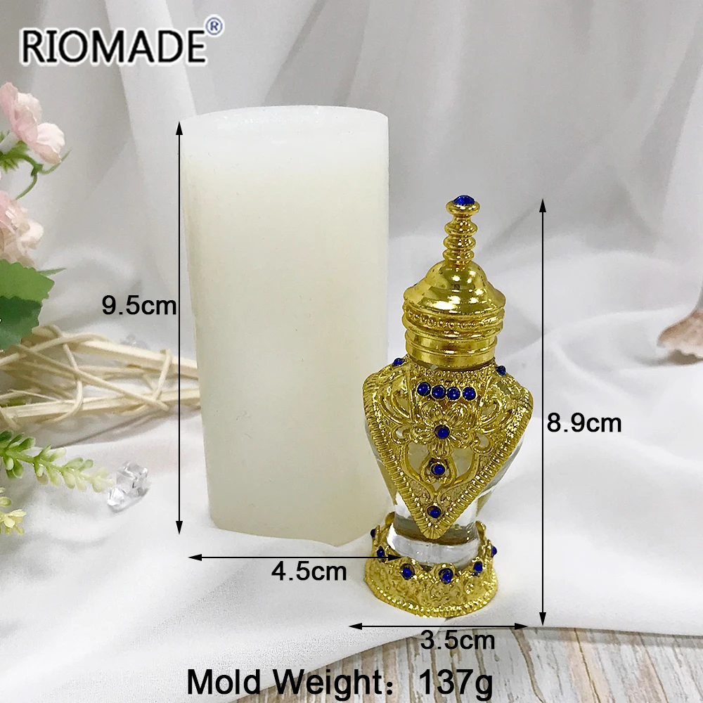 Chinesische Retro-Flaschenmodell-Silikonform DIY Gips-Harz-Gießform im königlichen Hofstil für Flaschenkerzen zur Heimdekoration – Detail 7