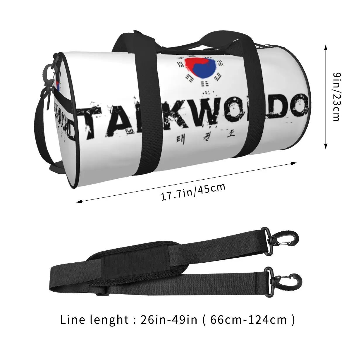 Korea Taekwondo Gym Bag Martial Arts Outdoor Sports Bags Large Travel Training Printed Handbag Cute Fitness Bag For Couple 2