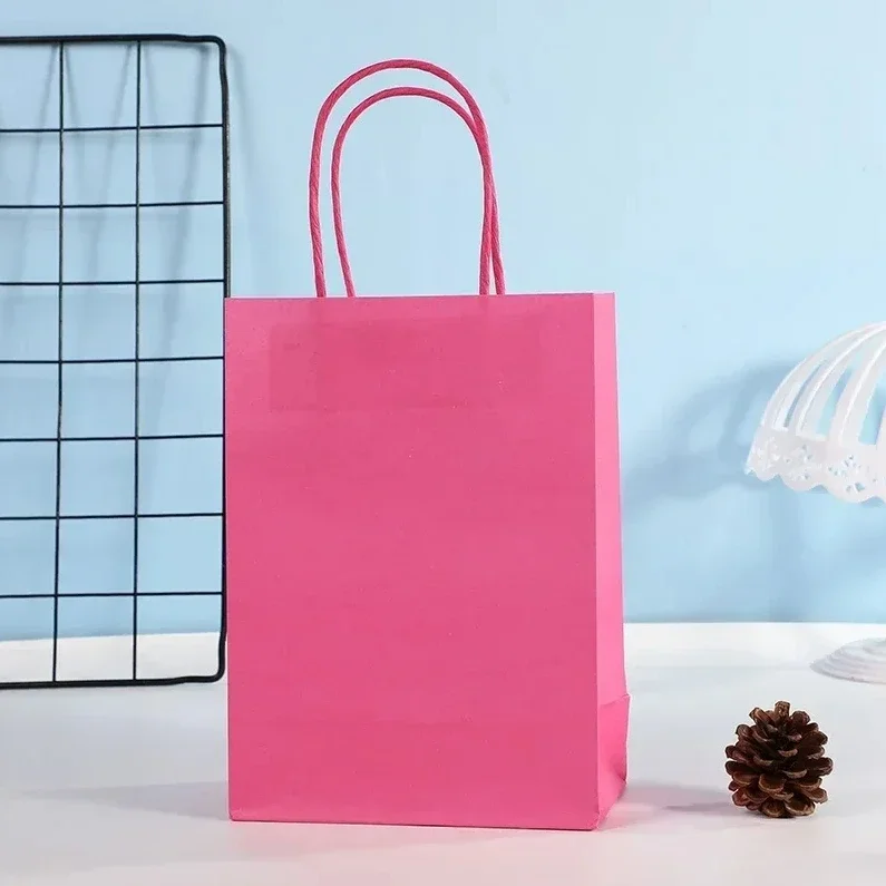 Candy Bunte Einkaufstaschen 10PCS Kraft Papier Geschenk Candy Tasche Farbige hand Papier Taschen Hochzeit Party Dekoration Geschenk – Detail 9