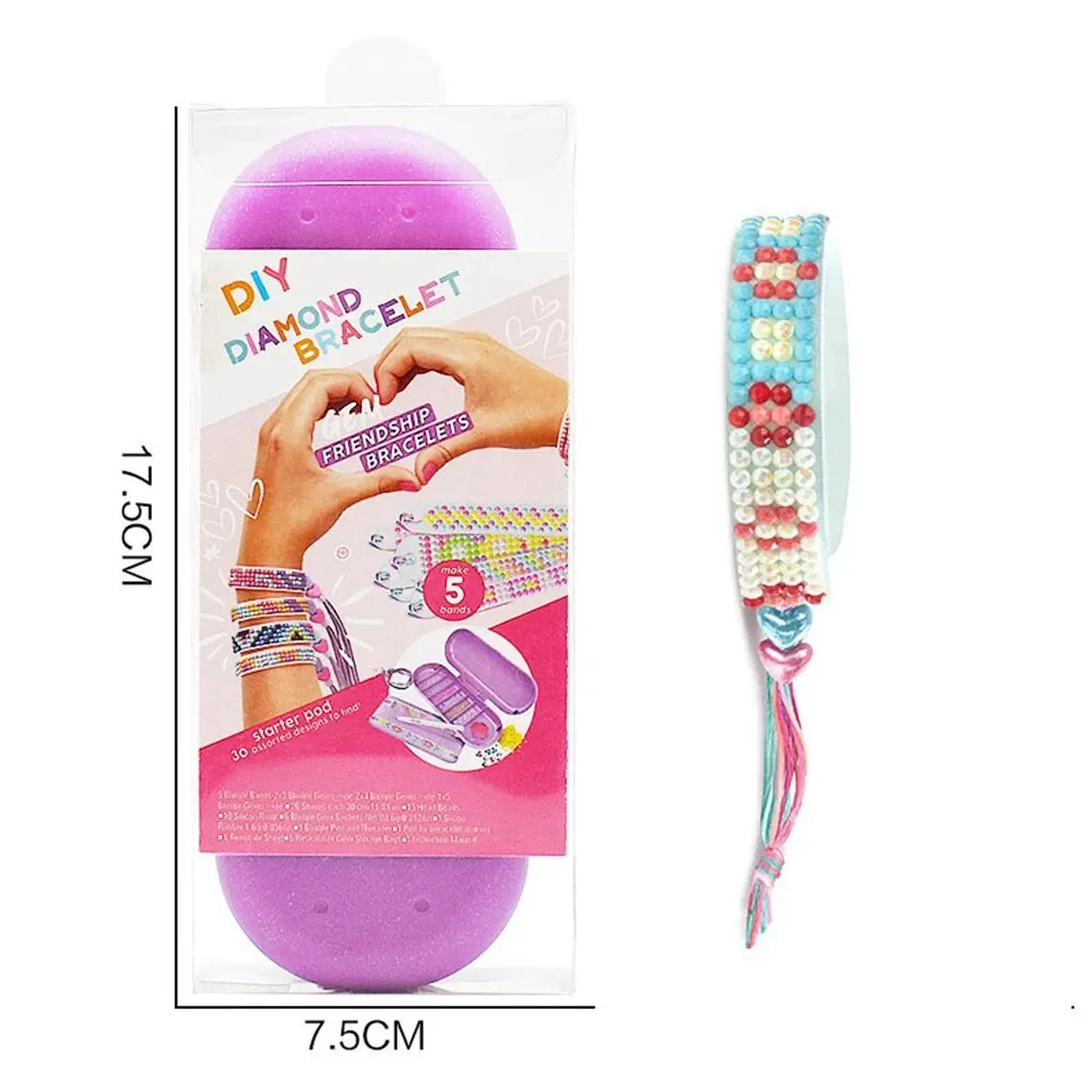 Handmade Adjustable Diamond Painting Bracelet - Creative DIY Embroidery Jewelry Kit