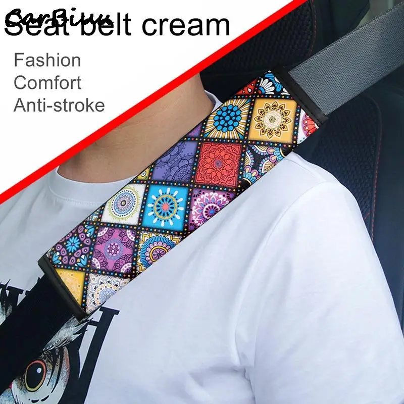 

Universal Safety Belt Covers Bohemian Style Car Seat Belt Shoulder Strap Pads Covers Protective Auto Belt Shoulder Accessories