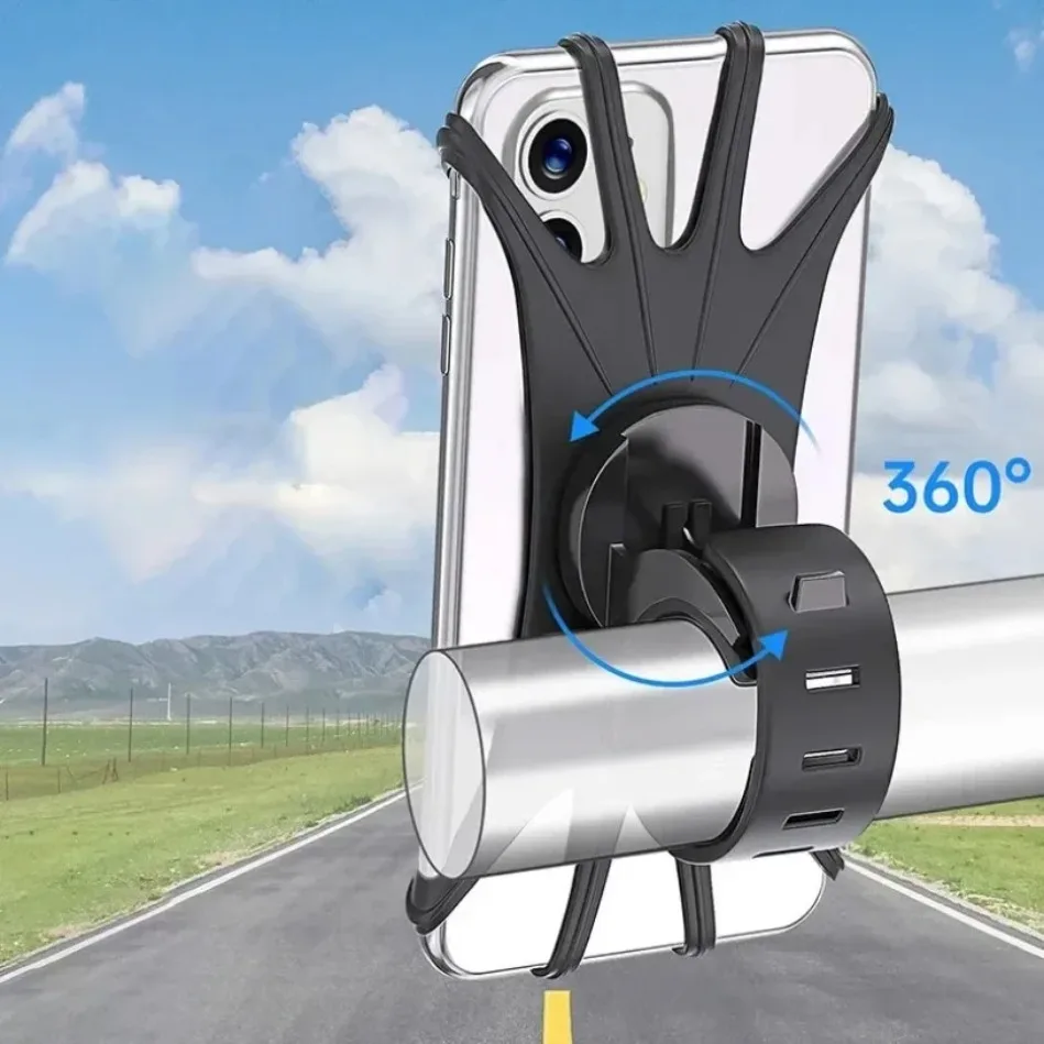 Bike Phone Holder - Universal Bicycle  Motorcycle Cellphone Stand for iPhone Samsung Xiaomi