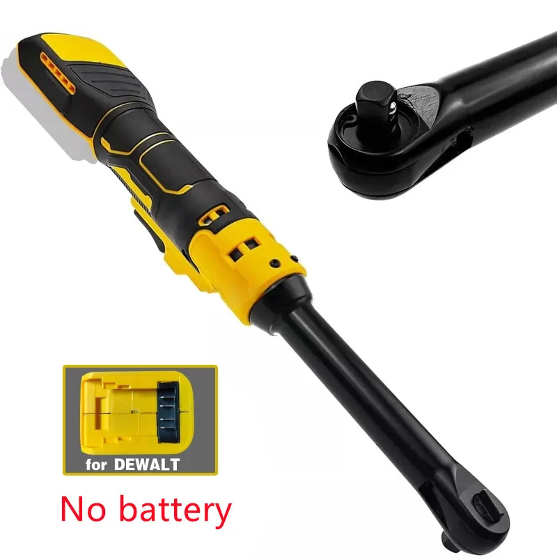 Cordless Ratchet Wrench Upgraded Extended Head Removal Screw Nut 220N.m 3/8" Electric Driver for Dewalt 18V 20V Battery