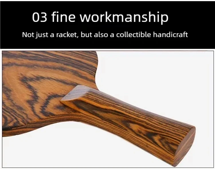 Goldenes Teakholz Einteiliges Tischtennisschlägerholz | Massives Monolithisches Holz | Keine Verbindung | Direkter Kraftübertragung | Ein Jahrhundertealter Baum – Detail 6