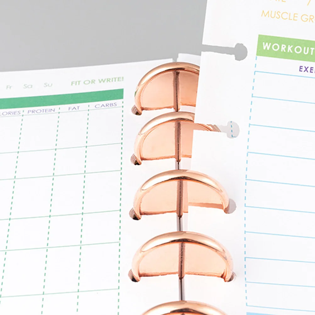Metal Rings Binder Discs Notebook Hole Binding Combs Spines Loose Leaf Planners Fix 20 Pcs