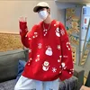 Couples Christmas Santa Claus Style Comfortable Loose Fit Crew Neck Pullover Sweater Fashionable All-Match Autumn Winter Knitwea