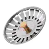 Kitchen Waste Stainless Steel Sink Strainer Plug Drain Filter Stopper Basket Drainer 5