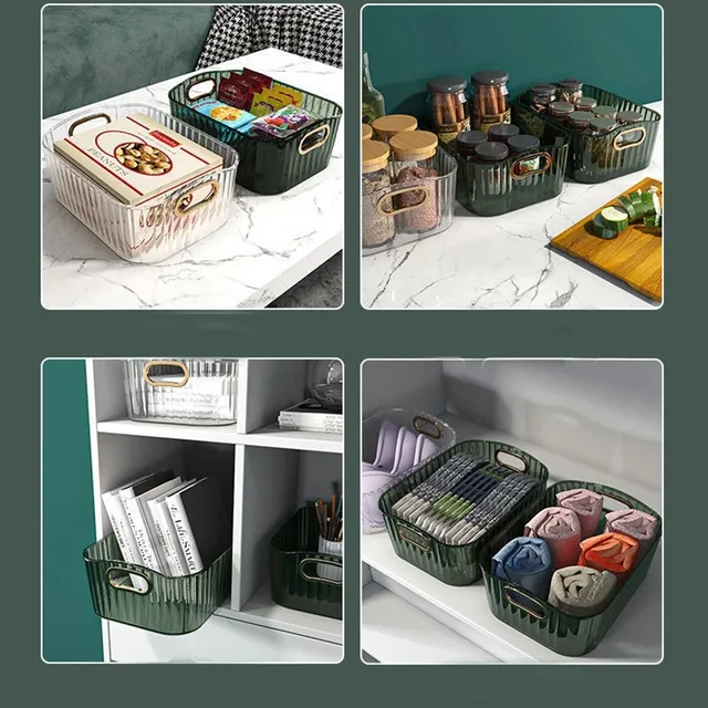Boîte de rangement de bureau, 1 pièce, couvercle, gommage, masque Facial, support de rangement, panier de tri, rouge à lèvres, bureau, soins de la peau, boîte de cosmétiques 6