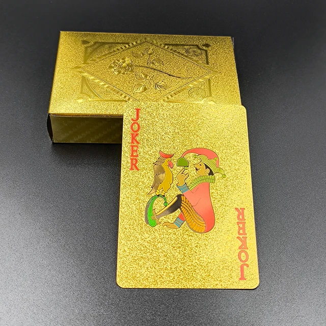 Color Black Gold Playing Card Game Card Group Waterproof Poker Suit Magic Dmagic Package Board Game Gift Collection 3
