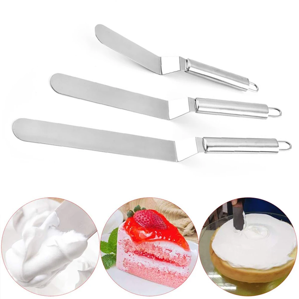 Photo inspiration: Smoothing Out Texture With Palette Knives Reference: Stainless Steel Curved Palette Knife Angled Icing Spatula 3 Sizes