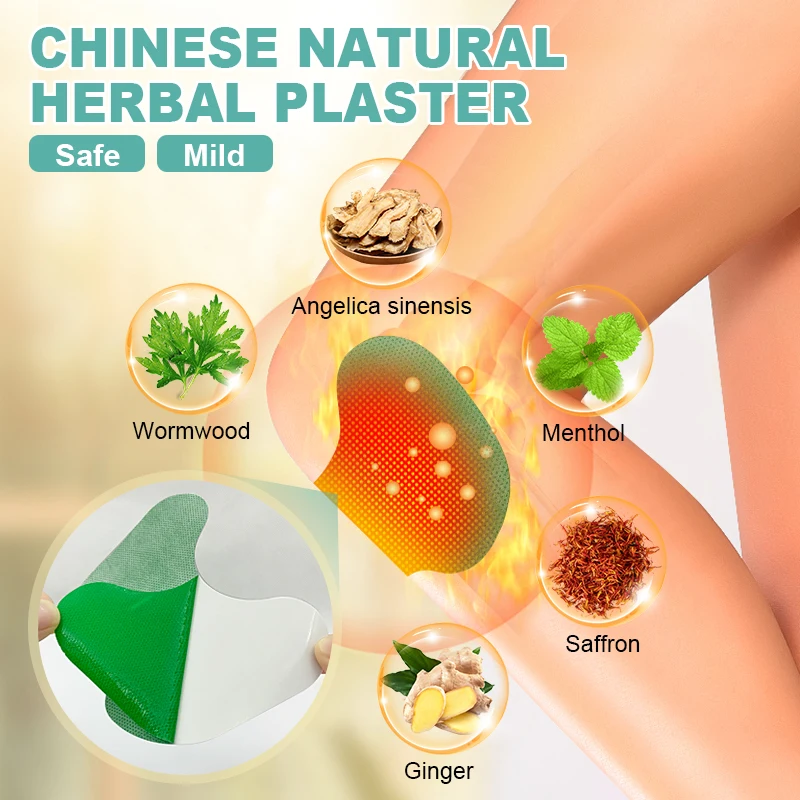 Knee Pain Patch Natural Wormwood Extract Knee Pain Relief Knee Pain Arthritis Stiff Health Care Knee Pads