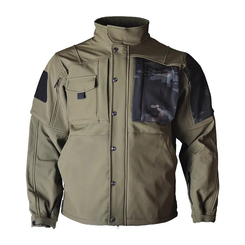 

Cardigan Soft Shell Tactical Top Functional Autumn Winter Jacket Outdoor Climbing Hiking Training Men's Coat Hunting Equipment
