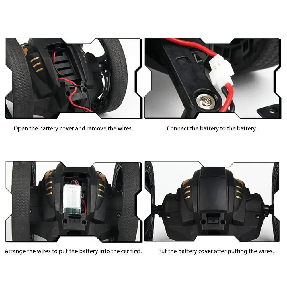WiFi RC High Speed Video Remote Control Jumping Car Prank Stunt Toy LED Headlight Smart Bounce Racer Christmas Gift 720P Camera 6