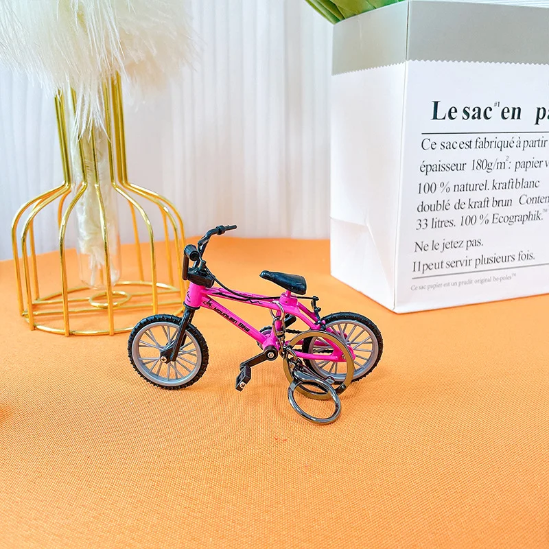 HOMOBABE Mini Fahrrad Schlüsselanhänger - 4 Stück Mountain Bike Modelle