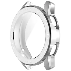 Enhanced 360° TPU Protective Case Cover for Smartwatch - Full Coverage Accessory Shell (Silver)