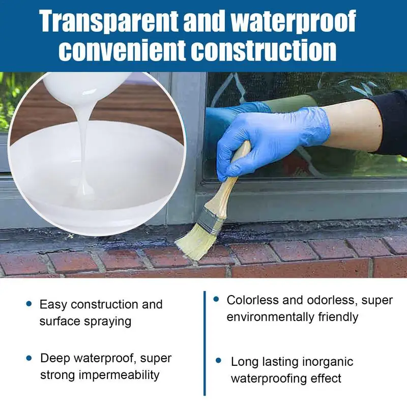 

Waterproof Agent Toilet Anti Leak Glue Transparent Quick Drying Strong Bonding Adhesive Sealant Invisible Tools Seal Repair Roof