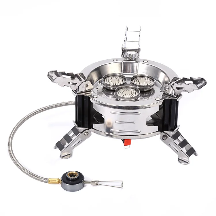 

Professional Outdoor Foldable Camp Stove - Stainless Steel Triple Burner for 5+ People