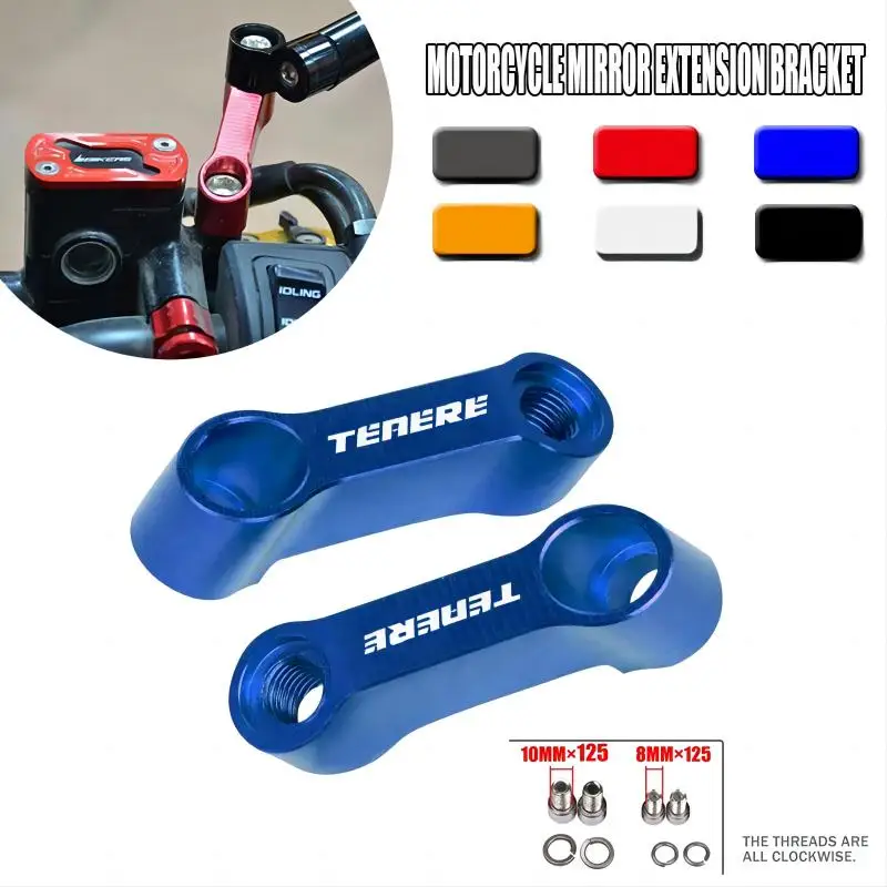 Areyourshop 10Mm Mirror Extender Riser Extension Per Yamaha Xt1200Ze Super Tenere 2012-2023 Parti Del Motore