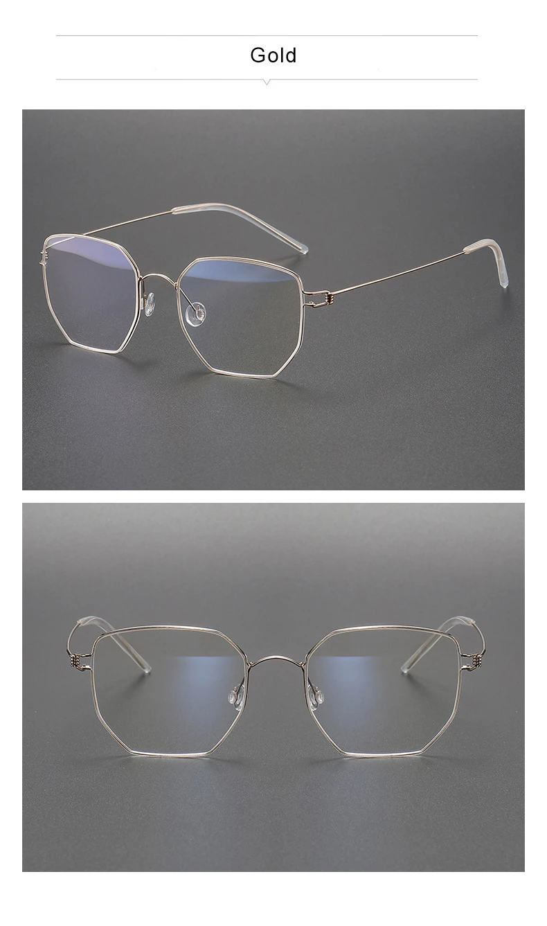 Angepasst Titan Myopie Optische Brillen Männer Ultraleicht Platz Schraubenlose Lesebrille Frauen Marke Brillen – Detail 16