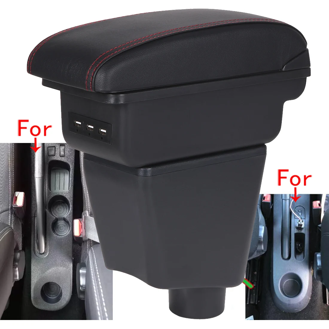 สําหรับ Renault Clio 4 พนักพิงสําหรับ Renault CAPTUR Clio 3 III IV รถกล่องอุปกรณ์เสริมอะไหล่เฉพาะภายใน Retrofit