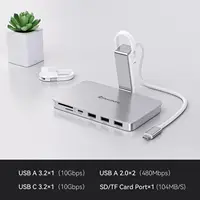 Minisoprur iMac 24 inch Dock Stand 6-Port iMac Hub with USB USB 3.2 10Gbps SD/TF Ports for iMac 24 M1 M3 M4 iMac Accessories 2