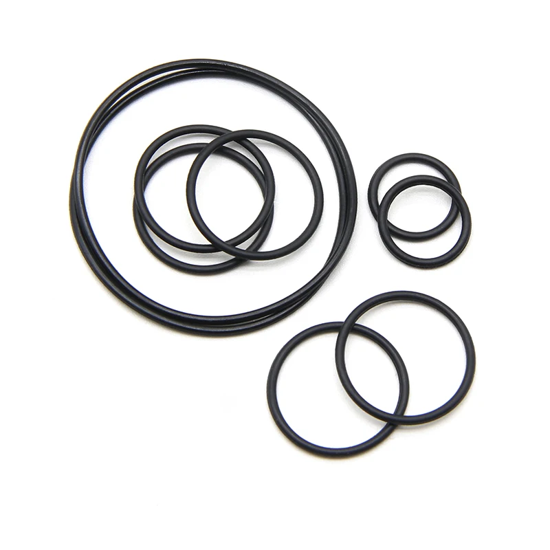 50pcs NBR O Ring Seal Gasket Thickness CS 1mm OD 3~50mm Nitrile Butadiene Rubber Spacer Oil Resistance Washer Round Shape Black rubber o rings,sealing gasket,rubber washers,keycap o rings,silicone o rings