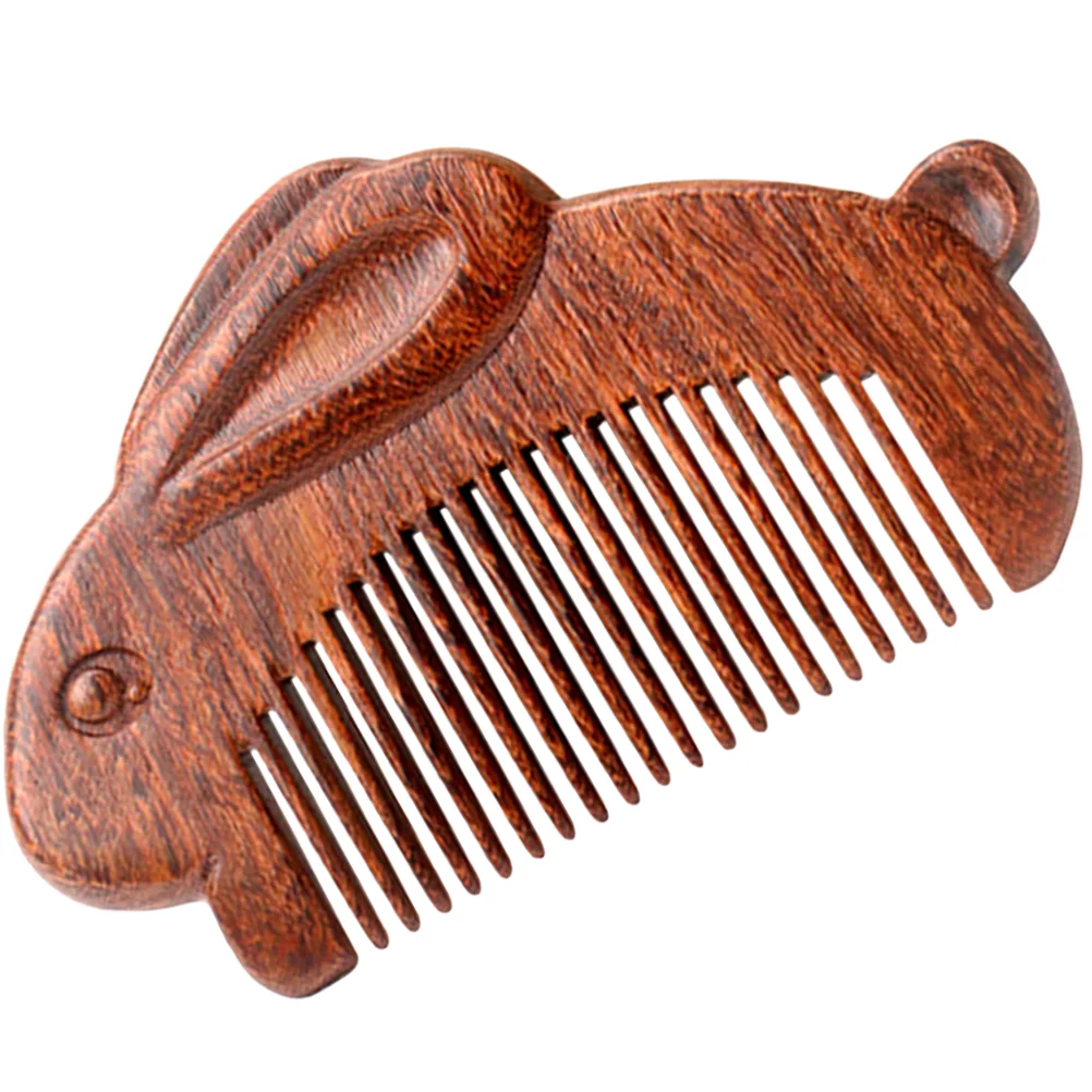 

Rabbit Hair Comb Combs for Men Gift Wooden Women Deep Sandalwood Multi-purpose Man Woman