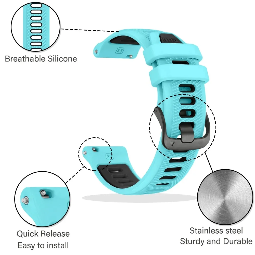 Versatile Sport Strap for Smartwatches - 18mm, 20mm, 22mm