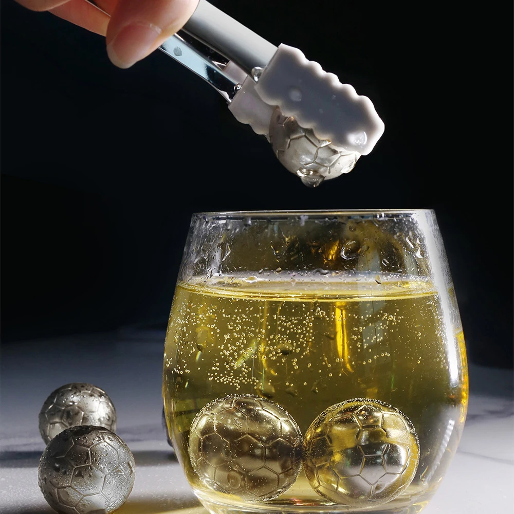 Food Grade Stones For Wine Beer 304Stainless Steel Ice Cubes Reusable Chilling Ice Hockey Home Bar Kitchen Supplies