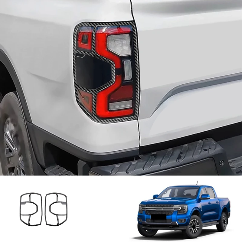 

Car Carbon Fiber Stripes Style Rear Fog Light Lamp Frame Trim Stick For Ford Ranger 2023+ Car Parts